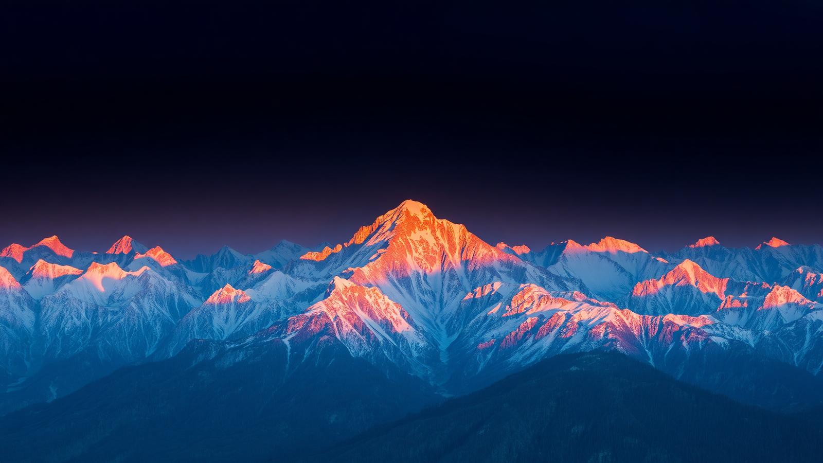 Sunset mountains